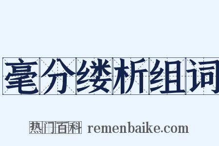 毫分缕析组词是什么意思的图片